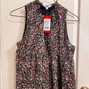 NWT BB Dakota Sleeveless Black Floral Dress      Size XS